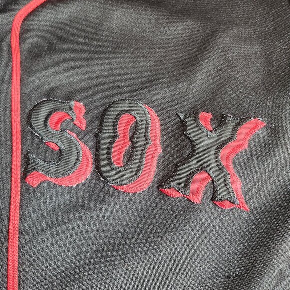 MLB Boston Red Sox Black Jersey L/XL 48 Majestic - Picture 7 of 10